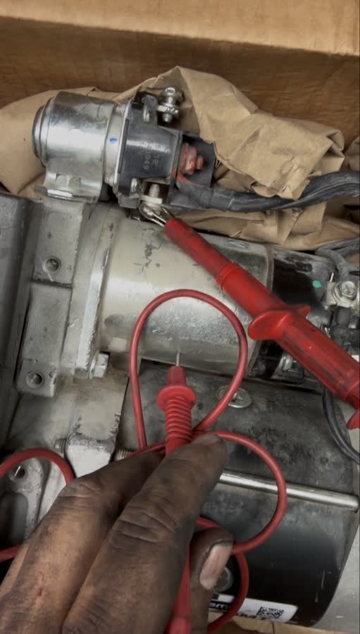 Starter motor testing and electrical repair